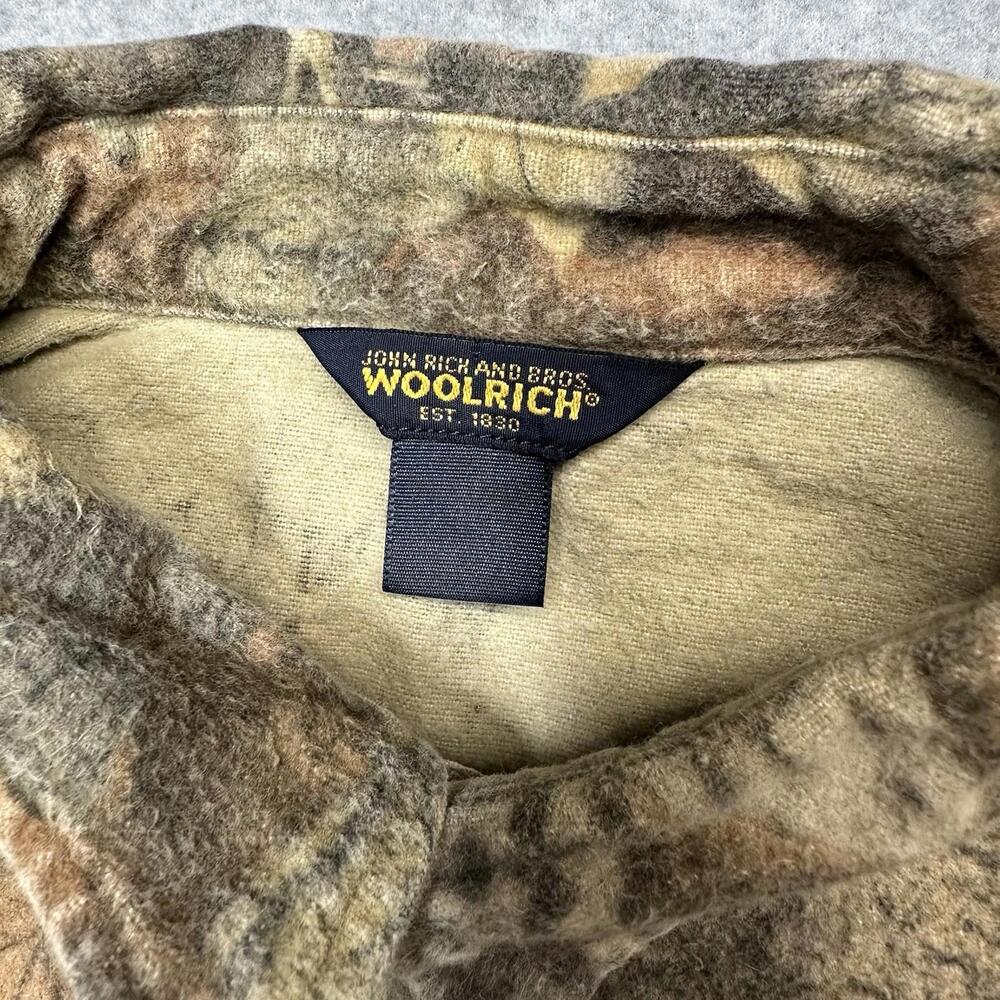 Vintage Woolrich Shirt Mens XL Long Camo Advantage Flannel Button Up Hunting 90s - Picture 5 of 9